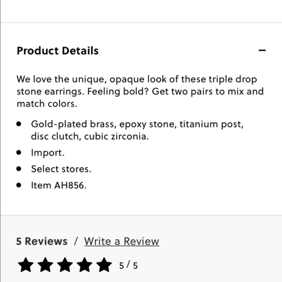 Jcrew white triple stone drop gold earrings wedding dressy event party - Picture 3 of 6